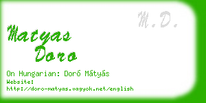 matyas doro business card